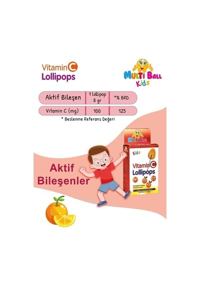 Multi Ball Kids Vıtamın C Lollıpops