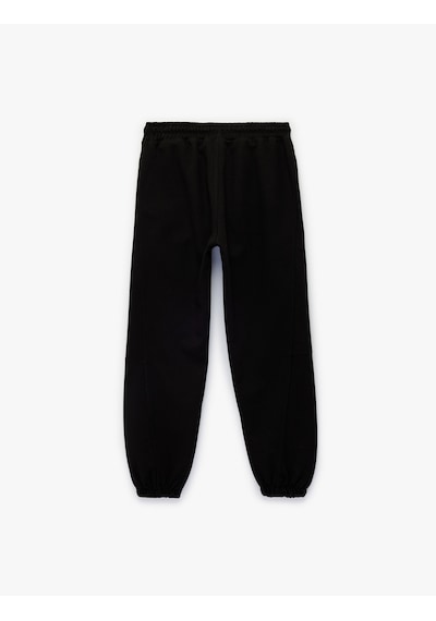 Koton Beli Lastikli Basic Jogger Eşofman Altı Siyah 6skb40098tk Siyah