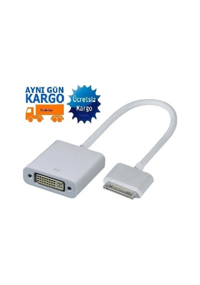 Apple Uyumlu iPhone 4 4S iPad 1 2 3 Dvı 5221P Tv Monitör Kablosu Çeviri