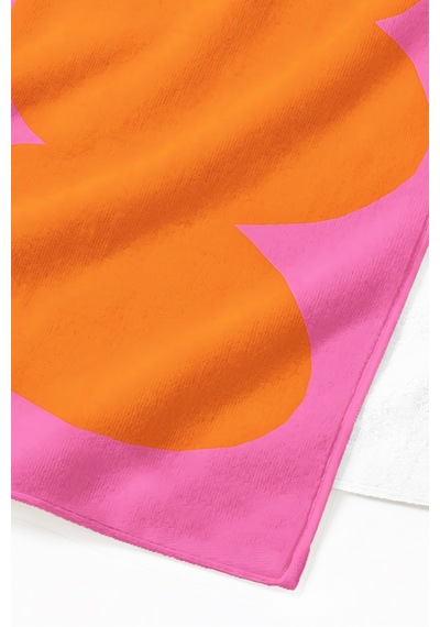 Soyut Renk Bloklu Plaj Havlusu-minimalist Pembe Turuncu Havuz Deniz Banyo Hızlı Kuruyan Sahil Örtüsü Sisli Kanyon