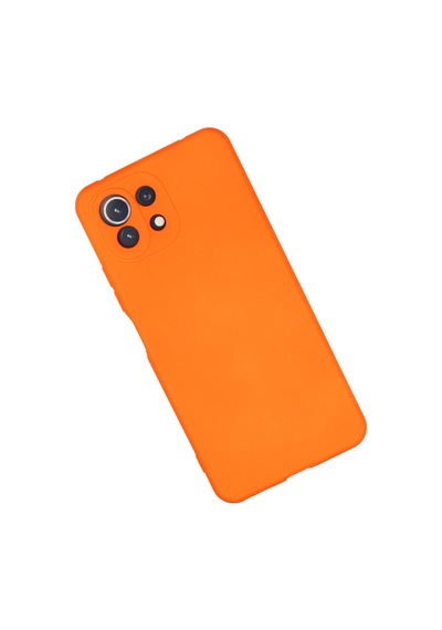Xiaomi Mi 11 Lite Uyumlu Kılıf Nano İçi Kadife Silikon - Turuncu