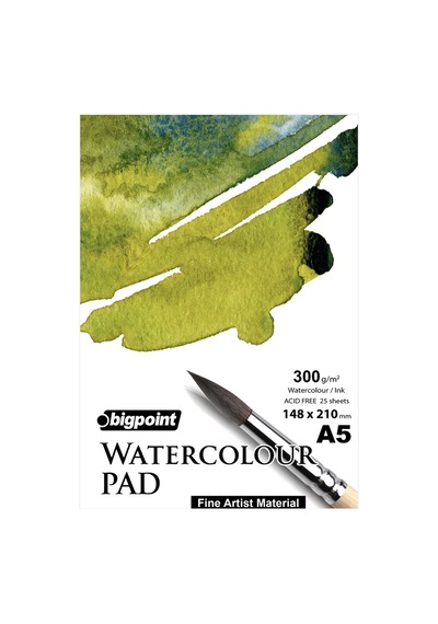 Bigpoint Suluboya Blok 300 Gram A5 - 25 Yaprak Watercolour Pad