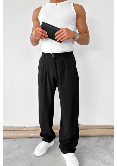 Siyah Basic Premium Kumaş Pantolon Siyah