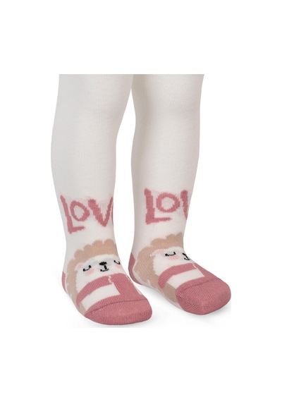 Civil Baby Love 6-18 Ay Bebek Kız Külotlu Çorap - Ekru