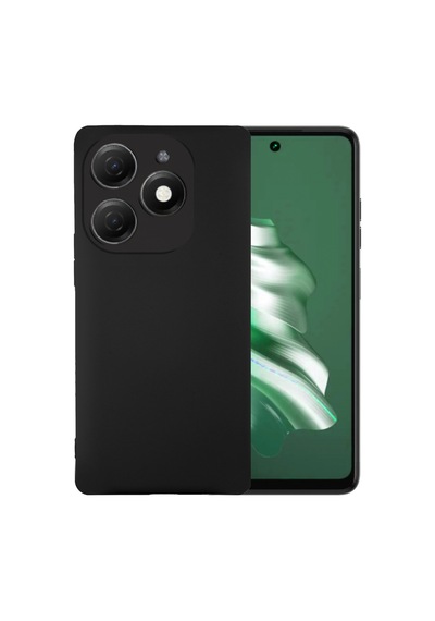 Tecno Spark 20 Kılıf Premium Mat İnce Kamera Korumalı Silikon Kapak Siyah