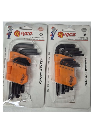 Ht- Rico L Allen Takımı Kısa Ve Torx Alyen Takımı Kısa 18 Pç