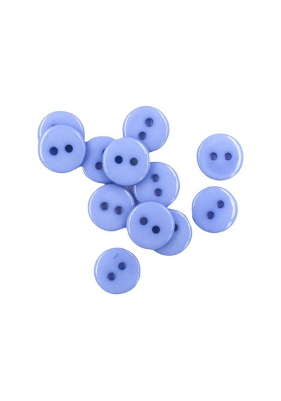 10 Adet 10 Mm Yuvarlak Düğme (Mavi)