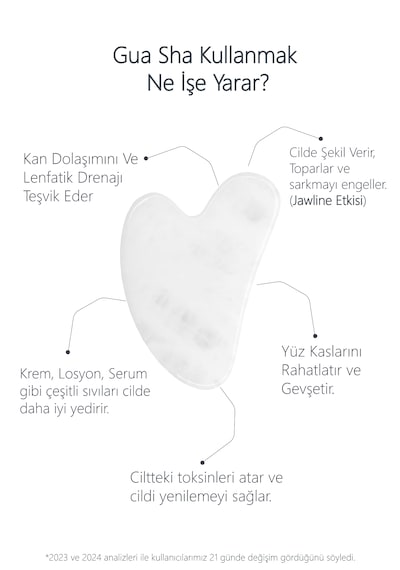 Seay Kristal Kuvars Kalp Gua Sha Yüz Masaj Aleti