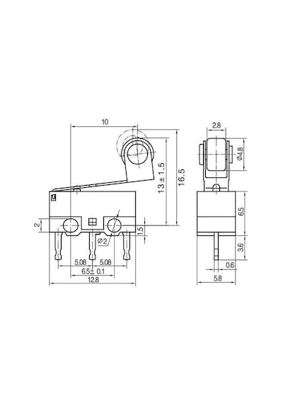 5 Adet Mini Micro Switch Makaralı Paletli Kw10 Z4p