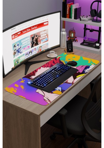Hunter Hunter Anime V2 - 90x40 Xxl Gaming Kauçuk Kaymaz Taban Mouse Pad Fare Altlığı