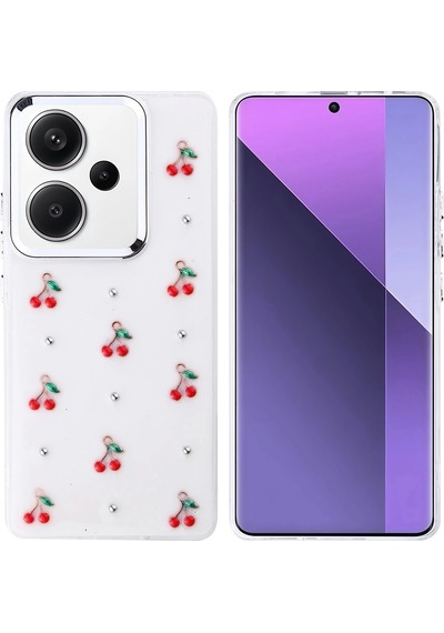 Xiaomi Redmi Note 13 Pro Plus 5g Kılıf Airbag Tasarımlı Simli Şeffaf Zore Kutup Kapak