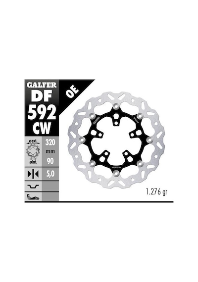 Ktm 390 Adventure Ön Fren Diski 320 Mm 2022 Sonrası Döküm Jant Galfer Dalgalı Hareketli Aluminyum Disk