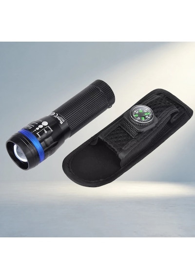 Süper Zoomlu Led El Feneri Kamp Ve Seyahat İçin Açık Ahşap