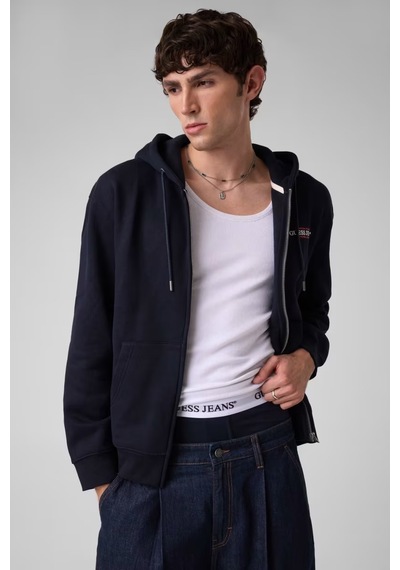 Guess American Tradition Erkek Fermuarlı Sweatshirt M4yq27k9v31 Lacivert