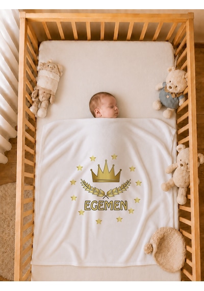 Pia Baby Yeni Doğan Erkek Bebek 4 Parça Hastane Çıkışı Seti %100 Pamuk Kişiye Özel İsimli Battaniyeli Tulum Set 2053btyx Krem