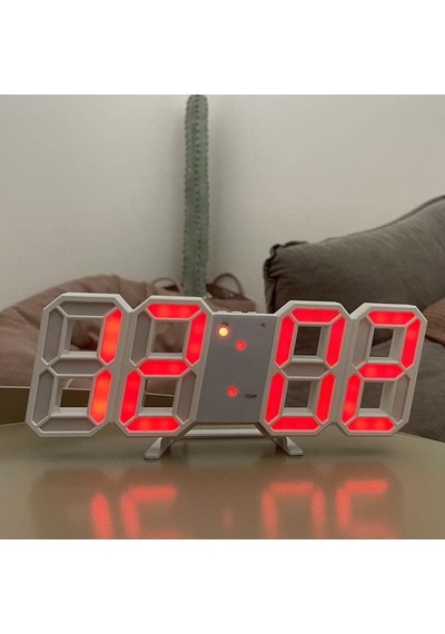 Kırmızı Led Dijital Dekoratif Masa Veya Duvar Saati Diğer