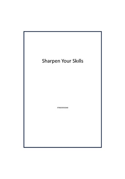 Sharpen Your Skılls Ted Yayınları