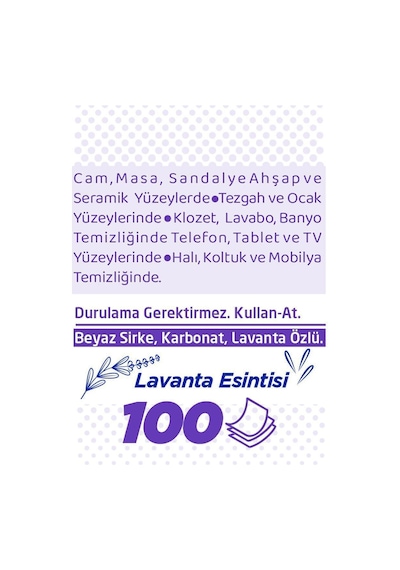 Mr. Oxy Lavanta Kokulu Yüzey Temizlik Havlusu 100'lü