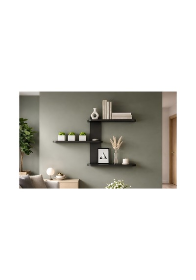 Raf101 Modern Duvar Rafı, Salon Antre Balkon Rafı, Antrasit - 839674254 Antrasit