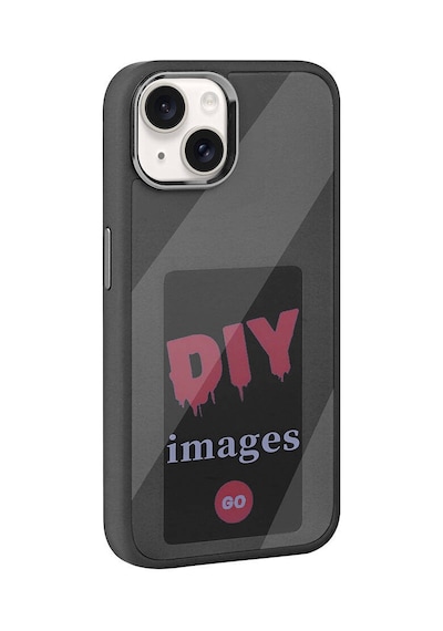 Apple Uyumlu iPhone 14 Kılıf Ekranı Yansıtan Zore Akıllı Nfc Kapak Gri