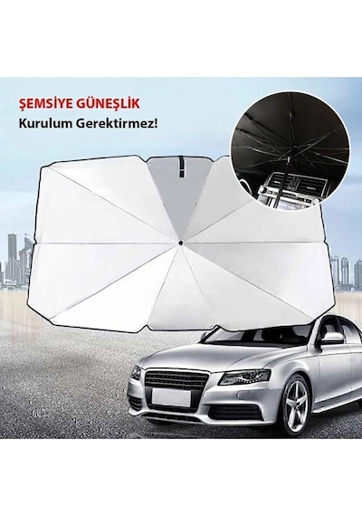 Tüm Araçlar Için Araba Ön Cam Güneşlik Katlanabilir Güneşlik Şemsiye Ön Cam Gölgelik