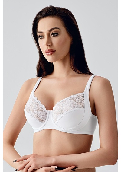 New Bra Kadın D Kap Dantelli Toparlayıcı Sütyen Beyaz 6000 Beyaz