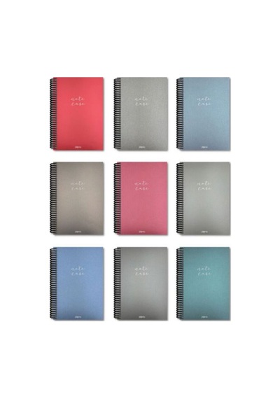 Papirüs Note Case Simli Spiralli Sert Kapak 16x23 120yp. Kareli Çok Renkli