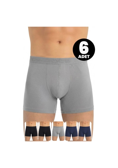 Öts Erkek 6 Lı Modal Boxer Modal Ekstra Konforlu Kalıp 2641-6 Koyu