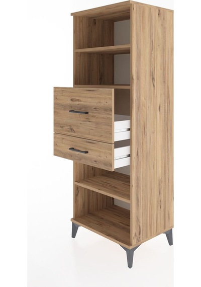 Hyperion Dolap 3 Raflı 2 Çekmeceli 60x44x163 Çam-çam Atlas Çam