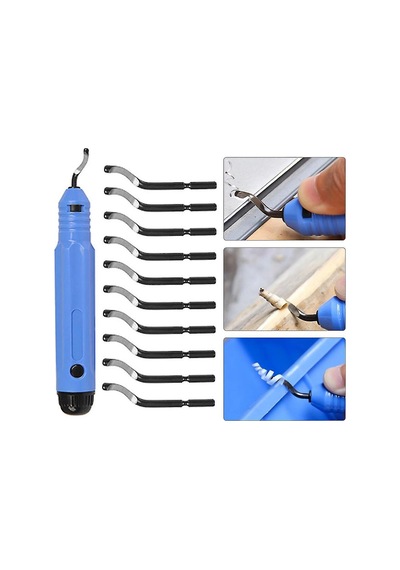 Metal Çapak Alma Aracı Kiti Çapak Alma Seti Ahşap Plastik Metal Raspa Seti 11bıçak Kol