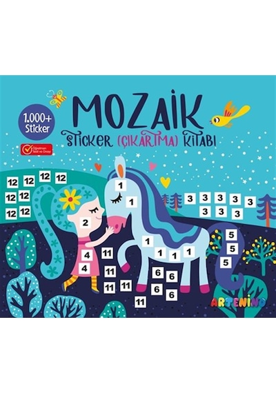Mozaik Sticker 1.000+ Çıkartma Kitabı - Turkuaz / Kolektif