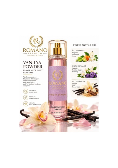 Romano Premıum Vanilya Powder Vücut Spreyi 200 ML