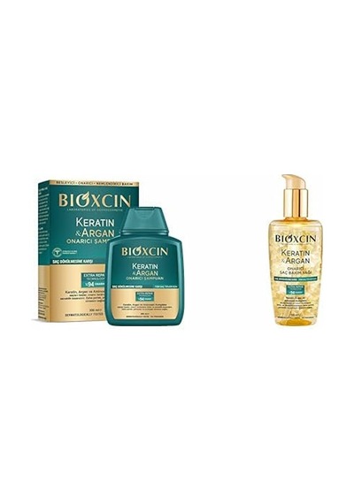 Keratin &amp Argan Onarıcı Şampuan 300 Ml - Yıpranmış Ve Hasar Görmüş Saçlar &amp Bioxcin Keratin &amp Arga