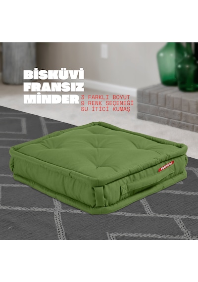 Xpermate Bisküvi Minder Petek Önü Fransız 55x55x14 Yeşil