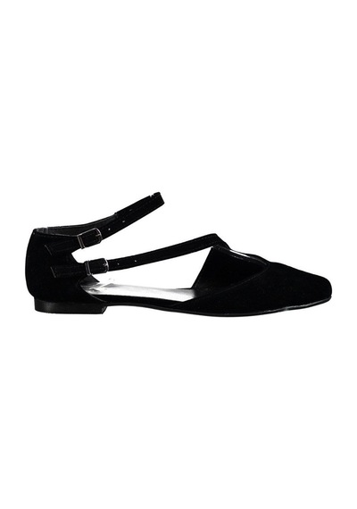 Fox Shoes Siyah Kadın Babet D726016902 Siyah
