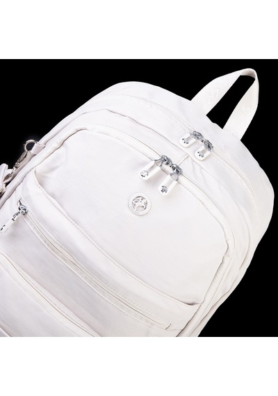 Nas Bag Unisex Büyük Boy Çok Gözlü Hafif Sırt Çantası Bej Bej