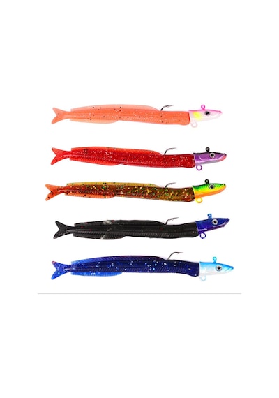 Profisher 5 Renk Silikon Yapay Metal Kafalı Yem 12.5 CM 13.9 G