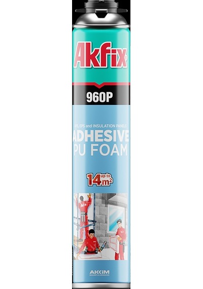 Akfix 960p Mantolama Köpüğü Yapıştırma Doldurma Köpüğü14 M2 Yer Yapar Tabanca İle Kullanılır
