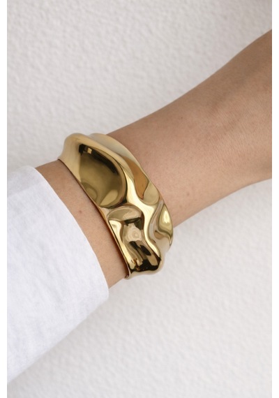 Gold Asimetrik Bold Modern Schwyz Bilezik -kararma Yapmaz- Altın