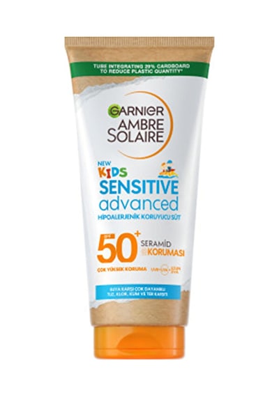 2 Adet Garnier Ambre Solaire Sensitive Advanced Çocuk Hipoalerjenik Güneş Koruyucu Süt Spf 50+ 175 Ml