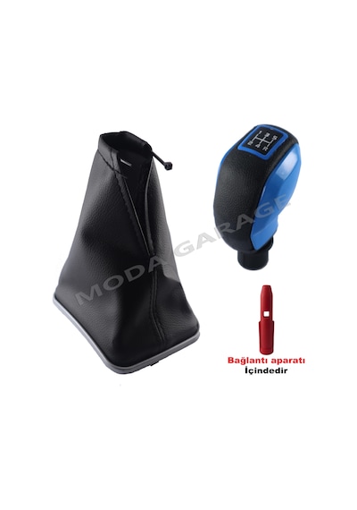 Fiat Linea Krom Çerçeve Vites Körüğü Ve Mavi Spor Vites Topuzu M11002
