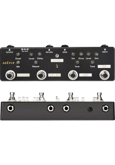 Midex Quadrafx Sl-918 Analog Gitar Efekt Pedalı Reverb, Delay, Fx Loop, Overdrive Ve Distortion