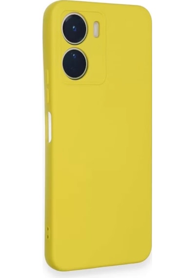 Newface Vivo Y16 Kılıf Nano İçi Kadife Silikon - Sarı