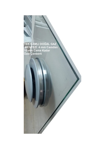 Doğalgaz Menfezi Tek Camlı Pencere Özel İmalat Geçme Alüminyum Çemberli 4 Mm -10 Mm Cam Menfezi