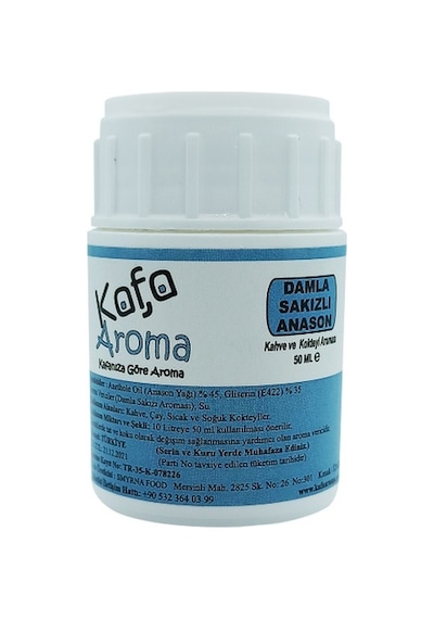 Kafa Aroma Damla Sakızlı Anason Yağı Hazır Karışım Kit 50 ML