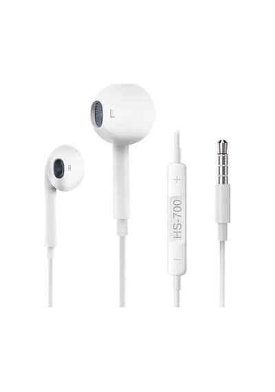 Mikrofonlu 3.5mm Genel Model Kulaklık Beyaz Hs-700