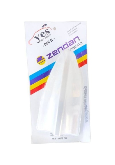 Zendar Oto Anten Jaws Balık Sırtı Yapıştırma Süs Tepe Anteni 17cm Beyaz Yes-056 B