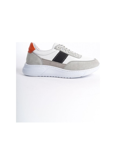 Mubiano Hakiki Deri Erkek Spor Ayakkabı & Sneaker Gri/beyaz -mbknt-grb Gri/beyaz