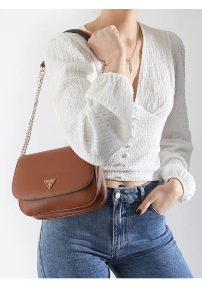 23x6x18cm Fedora Flap Shoulder Bg951919 Cognac Çok Renkli
