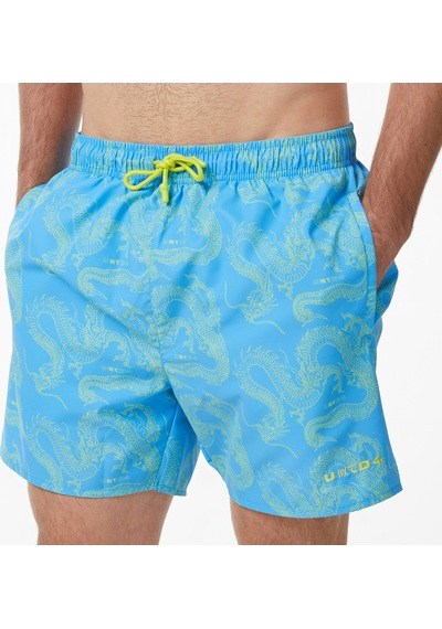 Unıted4 Comfort Fit Erkek Mavi Deniz Şortu Zoom Çok Renkli